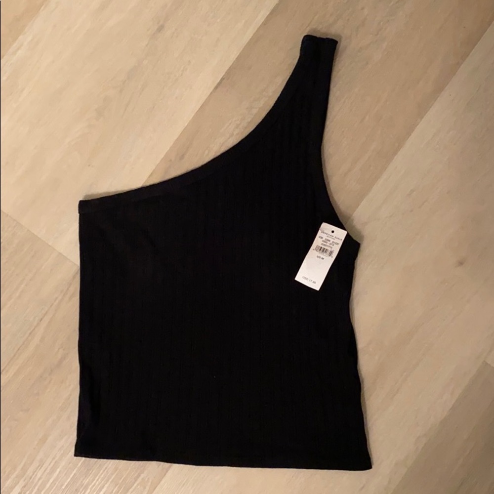 NEW one shoulder black top